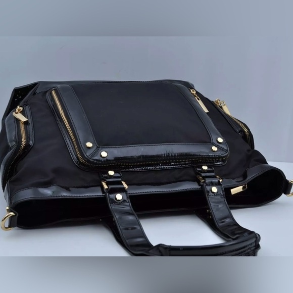 Tory Burch Patent Leather Trimmed Nylon Tote Bag - Picture 6 of 13